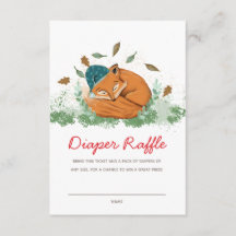 Schlaffox Baby Duschdusche Windeln Raffle Ticket