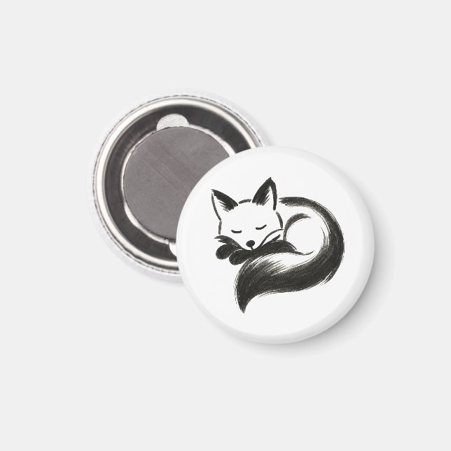 Schlaffox - Minimalistisches Chalattierdesign Magnet (Vorderseite/Rückseite)
