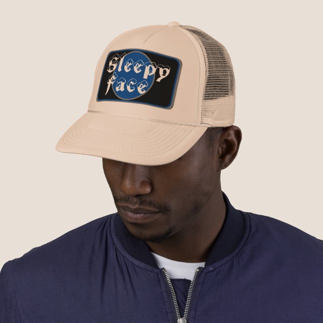 Schlafgesicht: grün - Sun Brim - LKW-Hut Truckerkappe (Beispiel)