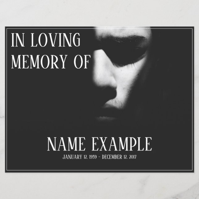 Schlafgesicht im Halbschatten (Vorderseite)