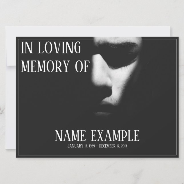 Schlafgesicht im Halbschatten (Vorderseite)