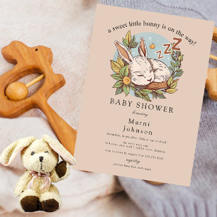Schlafhasen-Baby-Shower-Einladung  Einladung