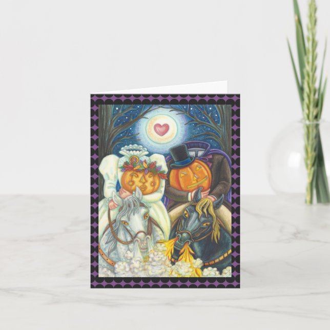 SCHLAFHOLLOW WEDD HALLOWEEN NOTE CARD Blank Karte (Vorderseite)