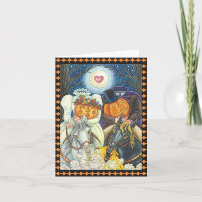 SCHLAFHOLLOW WEDD HALLOWEEN NOTE CARD Blank Karte (Vorderseite)