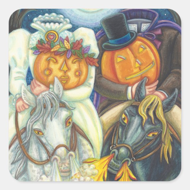 SCHLAFHOLLOW WEDD HALLOWEEN STICKERS SHEET Squ (Vorderseite)