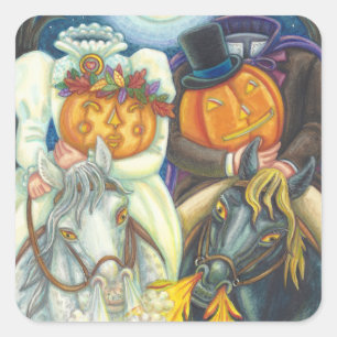 SCHLAFHOLLOW WEDD HALLOWEEN STICKERS SHEET Squ