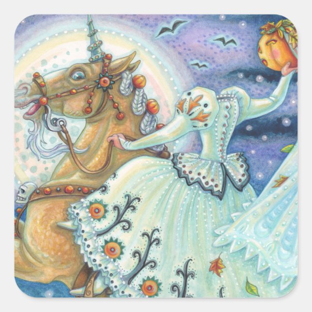 SCHLAFHOLZBRIDE, UNICORN STICKERS SHEET Squ (Vorderseite)