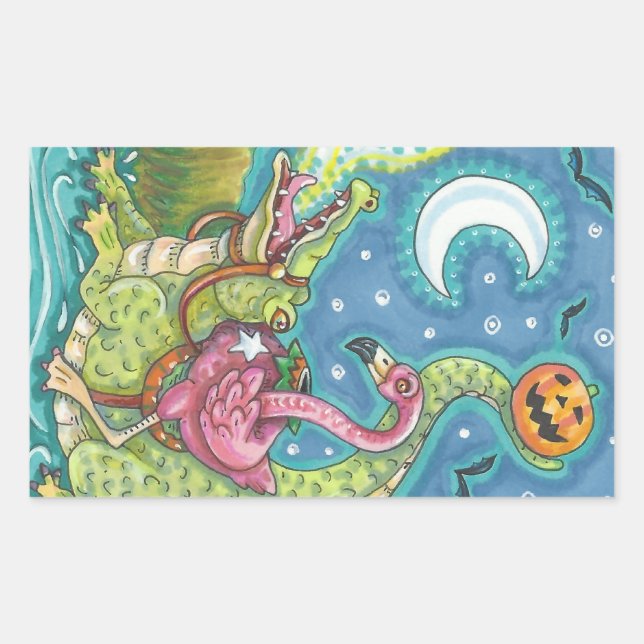 SCHLAFHOLZPINK FLAMINGO STICKERS SHEET REc (Vorderseite)