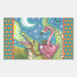 SCHLAFHOLZPINK FLAMINGO STICKERS SHEET REc