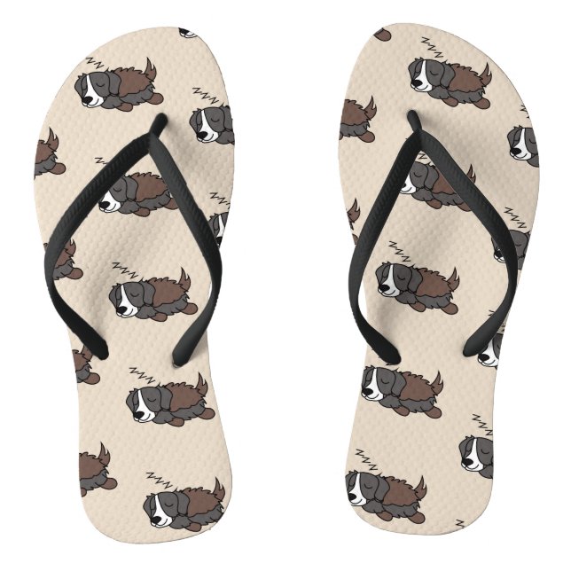 Schlafhund Australian Shepherd Animal Lover ZZZ Flip Flops (Fußbett)