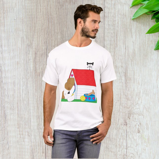 Schlafhund in einem Hundehaus T-Shirt (Von Creator hochgeladen)