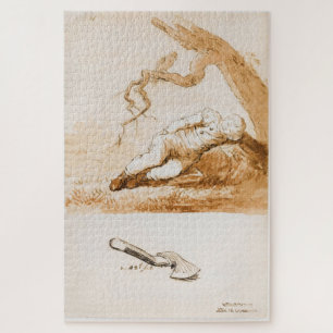 Schlafjunge - Caspar David Friedrich (1802) Puzzle