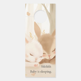 Schlafkaninchen und -fade türanhänger