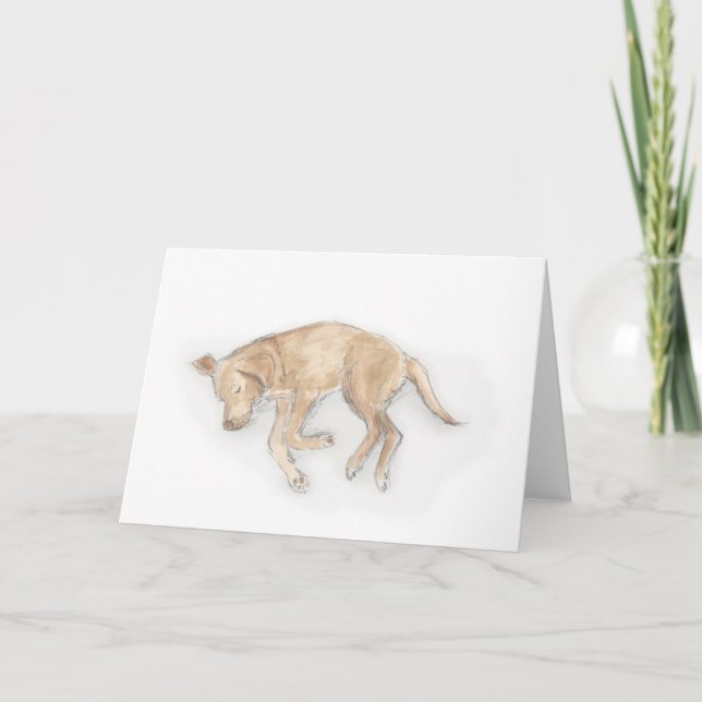 Schlafkarte Labrador Karte (Vorderseite)