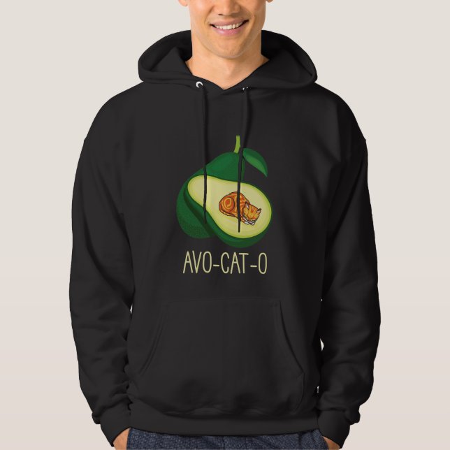 Schlafkatze Avocado Niedliches Gemüsepflanzchen Pu Hoodie (Vorderseite)