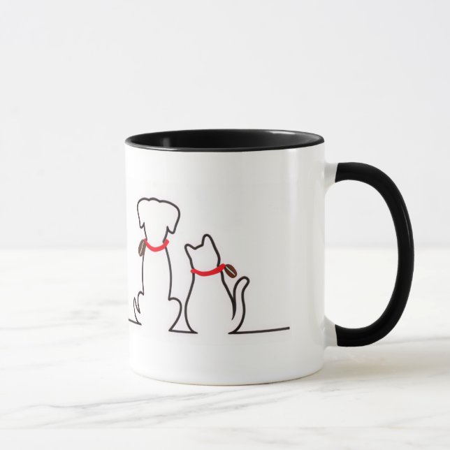 Schlafkatze braucht Kaffee Meme Tasse (Rechts)