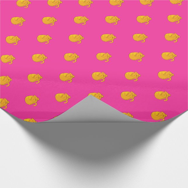 Schlafkatze Geschenkpapier (Ecke)