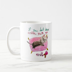 Schlafkatze-Kaffeewitz-Tasse – Süße müde Kitty-Tas Kaffeetasse