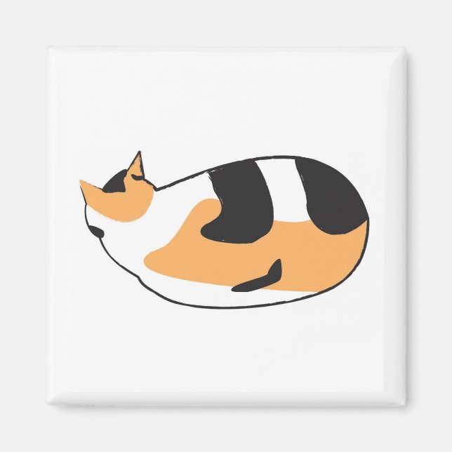 Schlafkatze Magnet (Vorne)