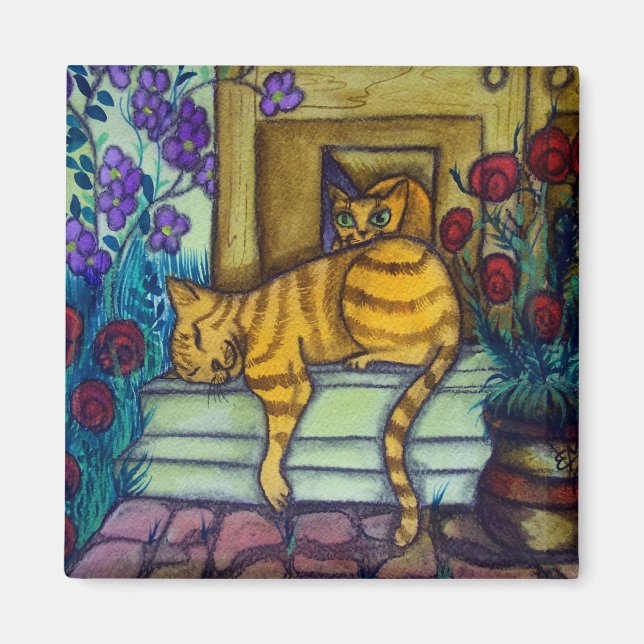 Schlafkatze Magnet (Vorne)