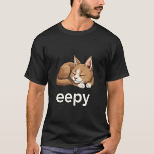 Schlafkatze Meme Lustige Alberne Schläfrige Kätzch T-Shirt