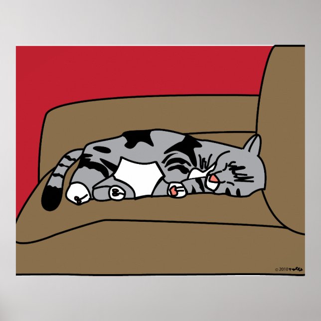 Schlafkatze Olivia Print Poster (Vorne)