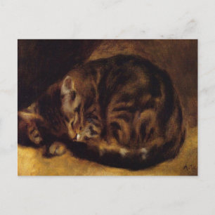 Schlafkatze von Renoir Postkarte