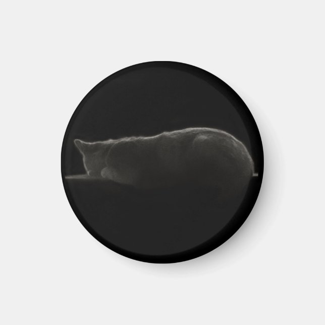 Schlafkatzenfotos Silhouette Magnet (Vorne)