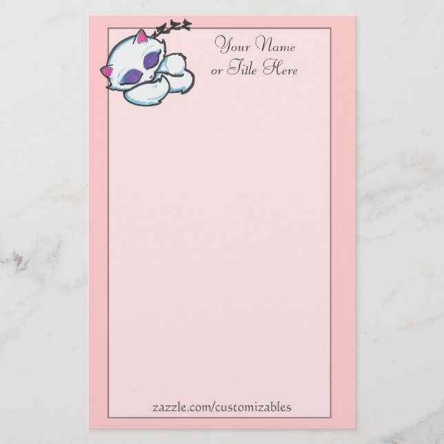 Schlafkittenpapier Briefpapier (Vorderseite)