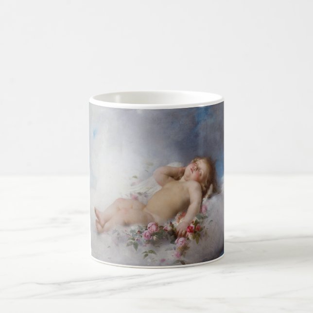 Schlafkreuz (Putto) (von Léon Bazille Perrault) Kaffeetasse (Mittel)