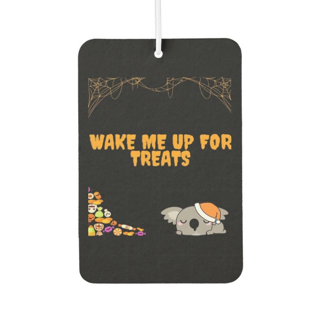 Schlafliches Tier für Halloween-Leckereien! Klassi Autolufterfrischer (Vorderseite)