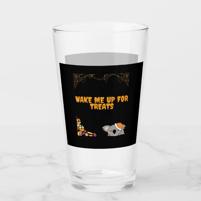 Schlafliches Tier für Halloween-Leckereien! Klassi Glas (Vorderseite)