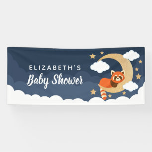 Schlaflied Baby Roter Panda Mond Baby Shower Banne Banner