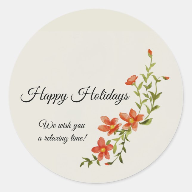 Schlaflose Grußkarte Runder Aufkleber (Vorderseite)