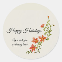 Schlaflose Grußkarte Runder Aufkleber