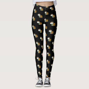 Schlaflose Schnecke in einer Schlafkappe Leggings