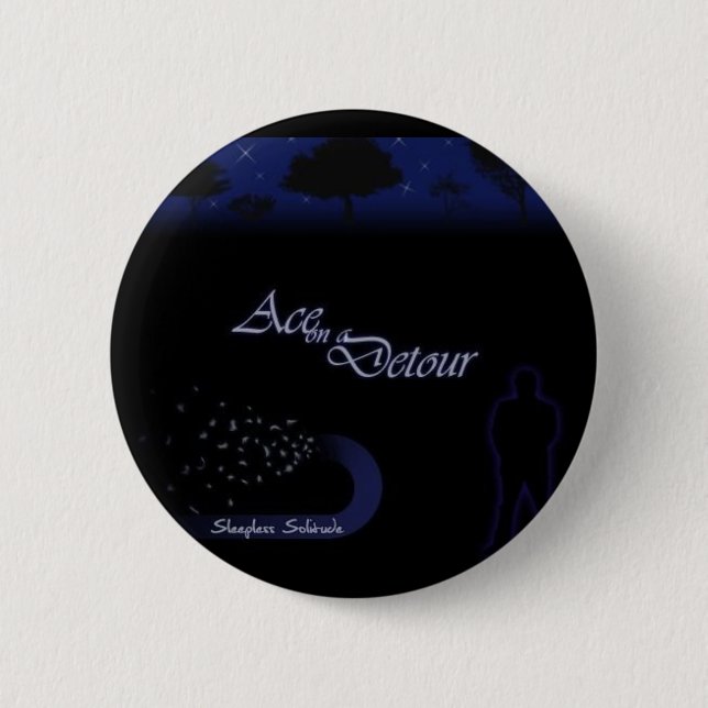 Schlafloser Einsamkeits-Knopf Button (Vorderseite)