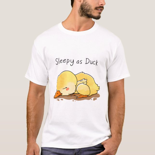 Schlaflosigkeit als Ente T-Shirt (Vorderseite)