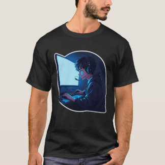 Schlafmangel-Gamer – Late-Night-Gaming-Design T-Shirt