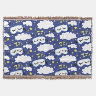Schlafmasken Wolken und Gelbe Sterne Decke