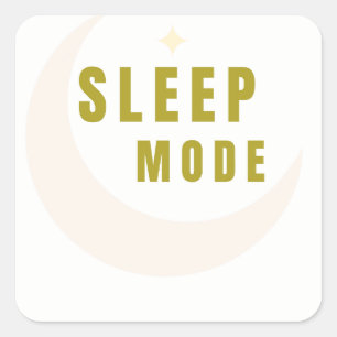 Schlafmodus Mond & Stern Aufkleber