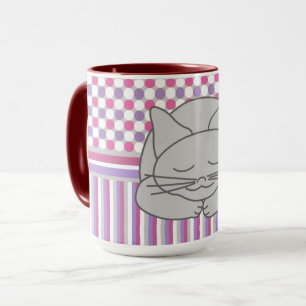 Schlafmuster für graue Katzen Tasse