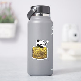Schlafpanda in einer Tasche Aufkleber