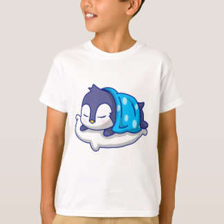 Schlafpinguin-Shirt für Kinder mit Kurzarm T-Shirt