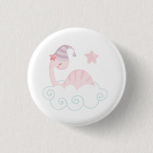 Schlafpink Dinosaurier Button
