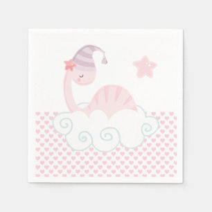 Schlafpink Dinosaurier Napkins Serviette
