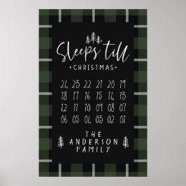 Schlafplätze 'bis Weihnachten Moderne minimalistis Poster