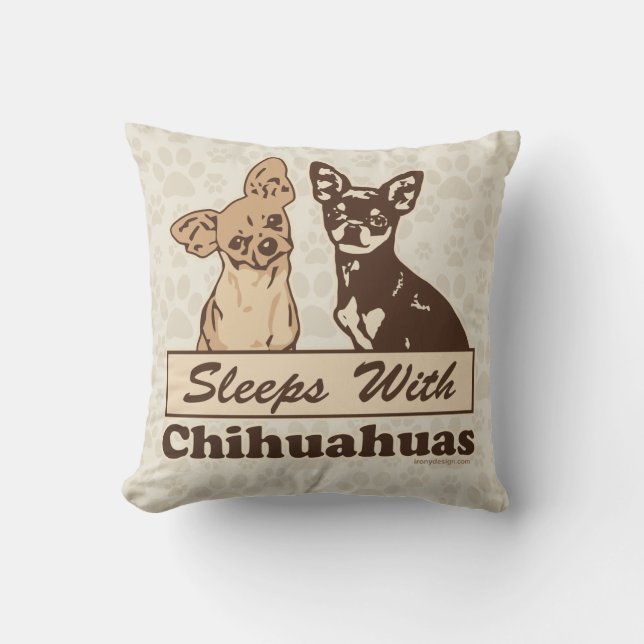 Schlafplätze mit Chihuahuas Kissen (Vorderseite)