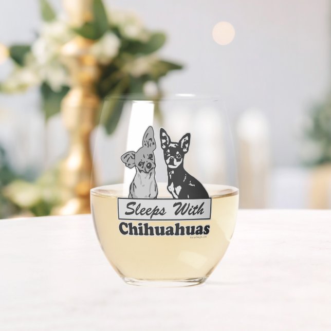 Schlafplätze mit Chihuahuas Weinglas Ohne Stiel (Insitu (Hochzeit))