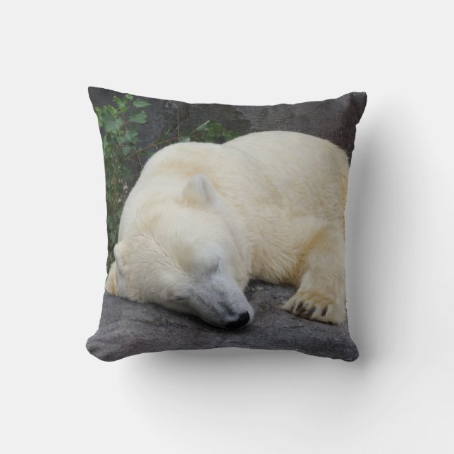 Schlafpolarbär Kissen (Vorderseite)